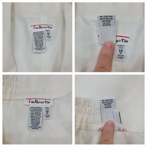 Vintage Talbots 2 PC Linen Blend Double-breasted Blazer Jacket and Skirt Suit 12 - Picture 15 of 16